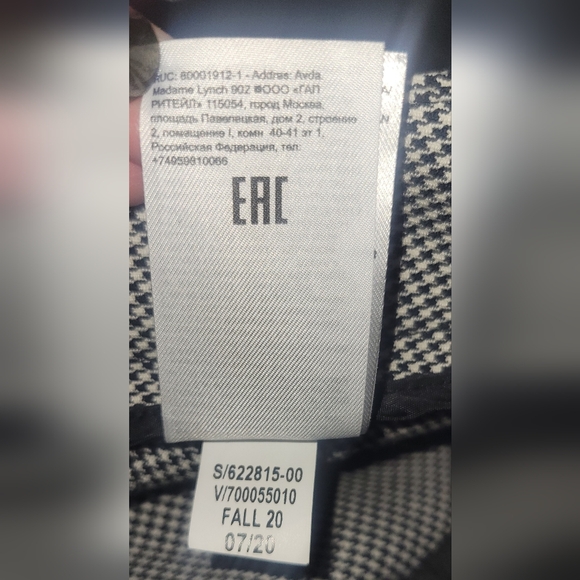 Banana Republic Sloan Straight Leg Full Length Houndstooth Pants Sz 6 Petite New - Picture 8 of 9